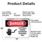 Signmission Electrical Hazard Authorized Personnel Only Danger Sign, Aluminum, 14in W x 10in L, 2PK OS-2PACK-DS-A-1014-L-1197 - alternate 5